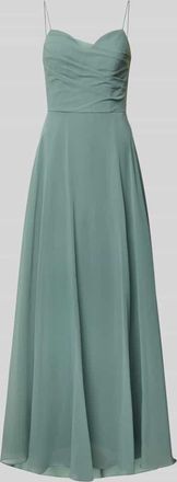 Laona Midikleid mit Drapierungen und Spaghettitr&auml;gern in Schilf, Gr&ouml;&szlig;e 32