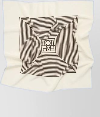 Toteme silk monogram geometric-print scarf