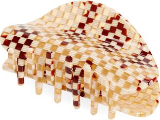 Machete Jewelry Check Crescent Claw Clip in Brown Shell Checker at Nordstrom