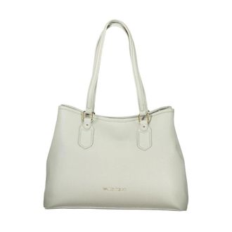 Valentino Shoulder Bags, female, Gray, Size: ONE SIZE Polyethylene Handbag with Textured Finish