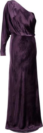 Zimmermann Asymmetrische Fluweel Jurk Elegant Ontwerp - Dames - Avondkleed - Paars - M - Kleedjes