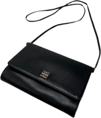 Givenchy Pre-owned Leren Crossbody Tas - Dames - Vintage Schoudertas - Zwart - ONE Size - Leer - Vintage