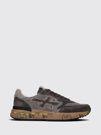Premiata Mick Leather and Suede Trainers with Logo and Worn Effect