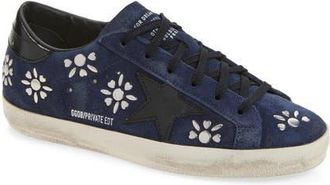 Golden Goose Super-Star Low Top Sneaker in Dark Blue/Black at Nordstrom, Size 10Us