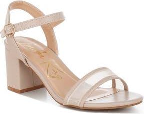 London Rag Orpina Block Heel Sandal in Beige at Nordstrom Rack, Size 7.5