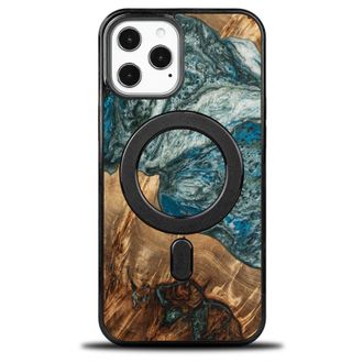 OEM Funda &Uacute;nica Bewood Para Iphone 12 Pro Max - Planetas - Tierra Con Magsafe