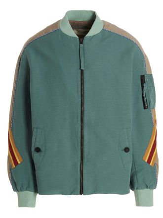 Incotex Mens Contrast Band Bomber Jacket