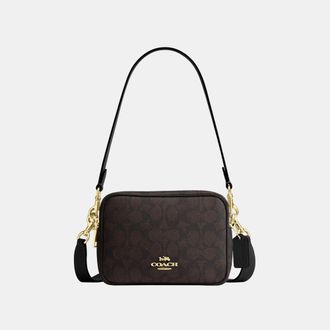 Coach Womens Mini Carey Crossbody Bag In Signature Canvas - Beige - One Size