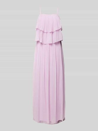Vila Fließendes Maxikleid mit Volants Modell CHIFFON in Rosa, Größe 34