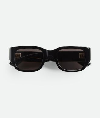 Bottega Veneta Intrecciato Square Sunglasses - Black - Unisex - 100% Recycled Acetate