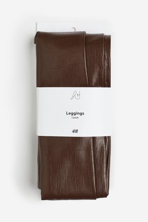 H&M Leggings mit Coating - Beige