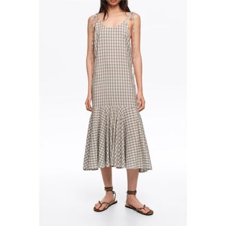Bimba & Lola Light blue checked strappy dress at Nordstrom, Size Xx-Small Eu