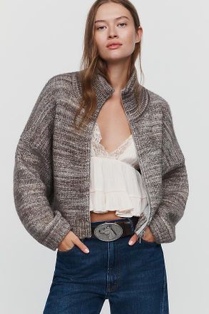 Pilcro Wool Blend Funnel Neck Sweater