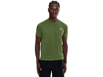 New Balance Mens Athletics T-Shirt Mens Clothing Dark Alpine Green Heather : 2XL, Polyester/Spandex