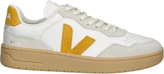 Veja V-90 Leren Sneaker - Heren - Sneakers - Grijs - 47 EU - Leer - Schoenen