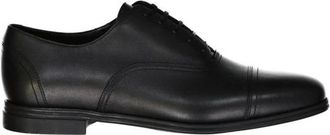Ferragamo Business Shoes, male, Black, Size: 8 US Elegant Leather Oxfords and Derbies