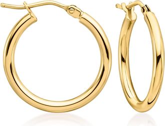Ross-Simons Italian 2mm 14kt Yellow Gold Hoop Earrings