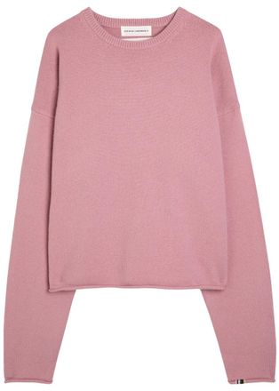 Extreme Cashmere Extreme Cashmere N&deg;426 Comfy Roll-trimmed Cashmere-blend Jumper - Pink - One Size