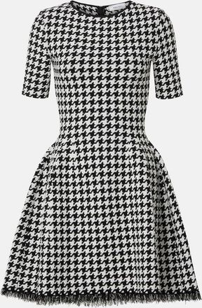 Alexander McQueen Abito corto in jacquard pied-de-poule