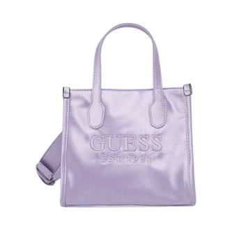 Guess Tassen, Dames, Paars, ONE Size, Katoen, Silvana Mini