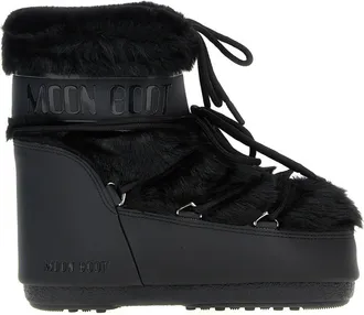 Moon Boot Black Lace Up Boots