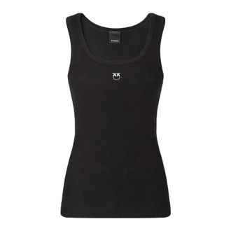 Pinko Canottiera Costina - female - PINKO - Sleeveless Tops - Black - XS - Tops