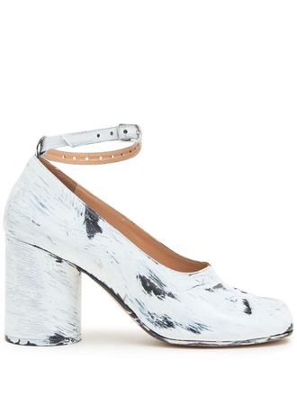 Maison Margiela Tabi 80mm leren pumps - Wit