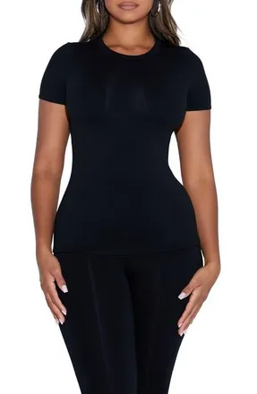 Naked Wardrobe Stretch Jersey T-Shirt in Black at Nordstrom, Size X-Small