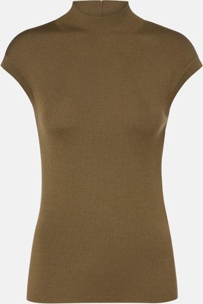 Jardin Des Orangers Ribbed-knit virgin wool top