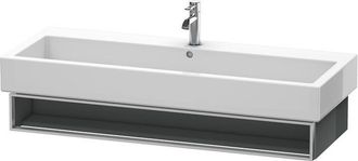 Duravit Unidad De Lavabo Vero 6008 De Duravit Montada En La Pared, Con 1 Compartimento Abierto Incl. Toallero, 1150mm, Color (frente/cuerpo): Laca De Alto Bri
