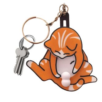 Generic Mischief Cat Interactive Keychain, Mix Funny Wiggling Cat Keychain, Mischief Interactive, Pull Out Animal Pendant Cute And Funny Acrylic Bag Pendant F