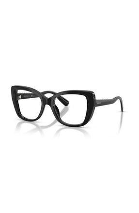 Swarovski 51mm Butterfly optical glasses in Black at Nordstrom