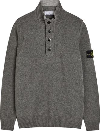 Stone Island Wool-blend Polo Jumper - Grey - L