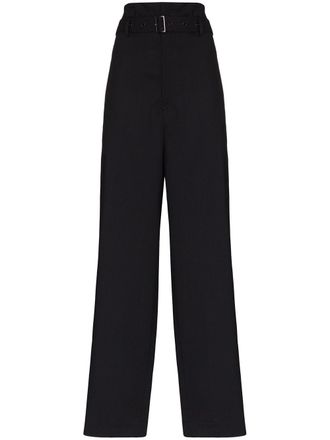 Low Classic paper bag belted trousers - Blue