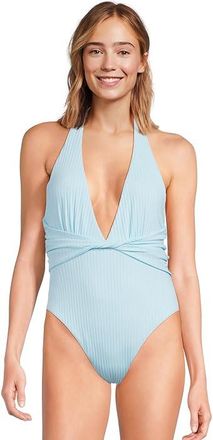 L*Space Coast to Coast OP Classic Womens Swimsuits One Piece Tourmaline : SM, Polyamide/Spandex