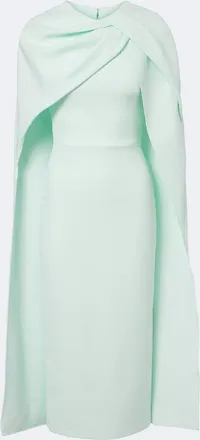 SAFiYAA Oria caped cr&ecirc;pe midi dress