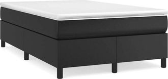 vidaXL Vidaxl - Cama Box Spring Con Colch&oacute;n Cuero Sint&eacute;tico Negro 120x190 Cm