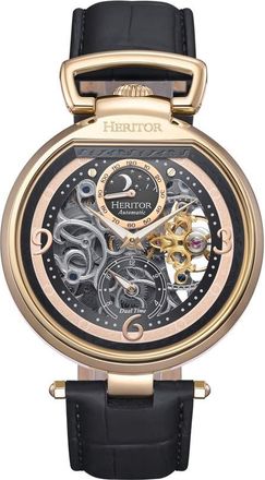 Heritor Lincoln Automatic Moon Phase Gold Dial Mens Watch HERHS3604