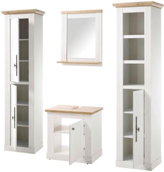 HOME AFFAIRE Badmöbel-Set »WESTMINSTER, Bad im Landhausstil, 4-teiliges Badezimmer« 4 Stk. tlg