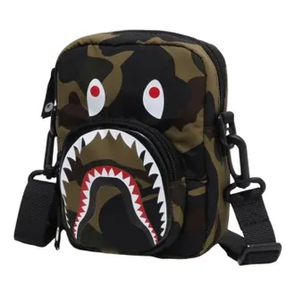 A Bathing Ape 1St Camo Shark Mini Bag Green 1L30-190-021-GRN