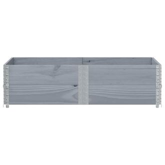 Berkfield Home Practical Garden Planter Grey 150x100 cm Solid Wood Pine