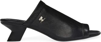 Courr&egrave;ges Sculpted Heel Peep Toe Sandals