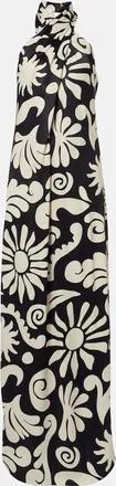 Cala de la Cruz Oliviera printed halterneck maxi dress