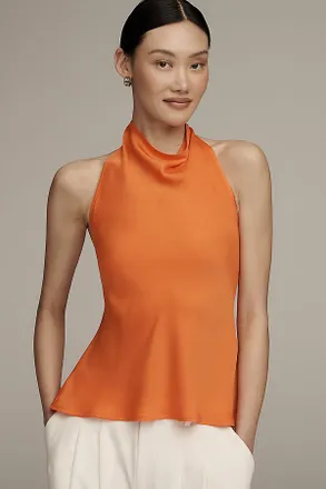 Maeve Satin Halter Tank Top