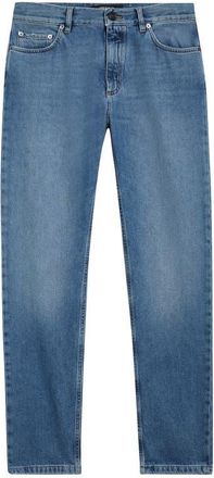 Ermenegildo Zegna Cotton Roccia Straight Leg Jeans in Blue at Nordstrom, Size 34
