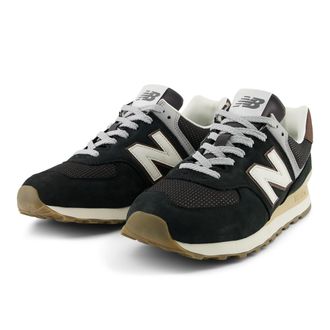 New Balance Sneaker NEW BALANCE 574, Damen, Gr. 39,5, braun, Leder, Synthetik, Textil, Schuhe Sneaker