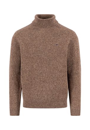 Fynch-Hatton Rollkragenpullover FYNCH-HATTON, Herren, Gr. 4XL, schwarz choco, Strick, Obermaterial: 65% Wolle, 30% Nylon, 5% Alpaka, meliert, normal h&uuml;ftbedeckend,