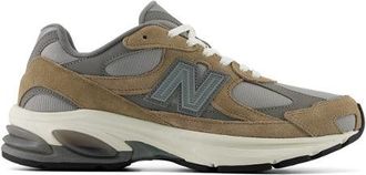 New Balance Unisex 2010 in Marrone/Grigio, Pelle Scamosciata/Rete, Taglia 38.5