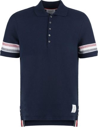 Thom Browne Short Sleeve Cotton Polo Shirt