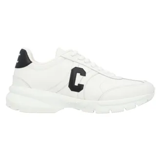 Celine Womens CELINE RUNNER CR-02 LOW LACE-UP SNEAKER in CALFSKIN - White Leather - Size EU 37